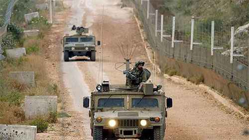 una patrulla israelí en la frontera libanesa Ejército de ocupación israelí secuestra a un pastor libanés